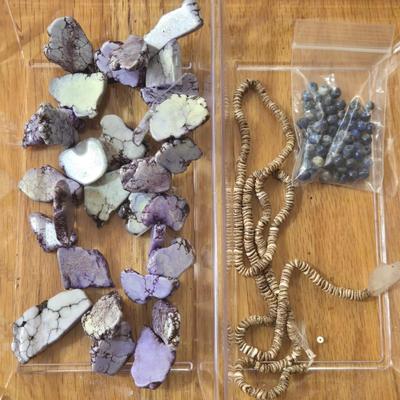 Magnesite, Lapis, and Heishi Beads