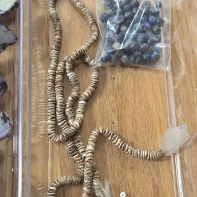 Magnesite, Lapis, and Heishi Beads
