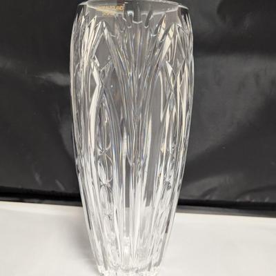 Hand Cut Lead Crystal Vase Made In Poland 24% Pbo #1 (DR)
