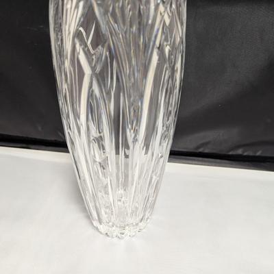 Hand Cut Lead Crystal Vase Made In Poland 24% Pbo #1 (DR)