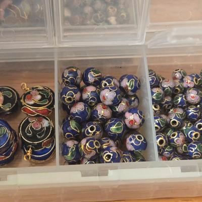 Storage Container filled with Cloisonne Beads