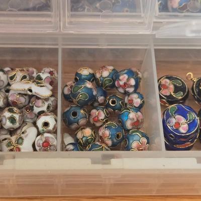 Storage Container filled with Cloisonne Beads