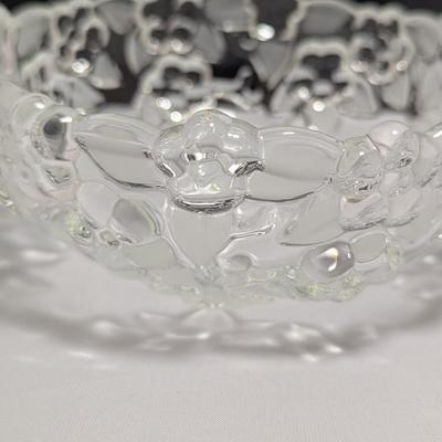 Set Of 5 - Vintage 1980s Mikasa Carmen Walther Glass Clear & Frosted 4 - 5" Bowls and 1 8 1/2" Bowl (DR)
