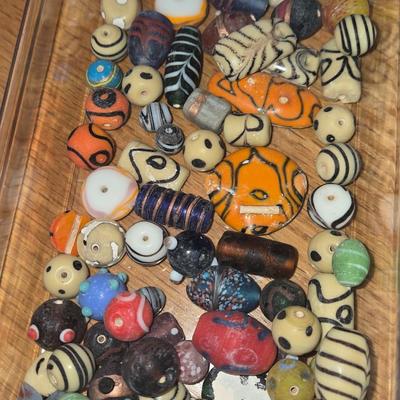 Glass African Beads