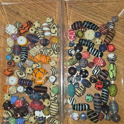 Glass African Beads