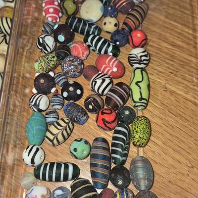 Glass African Beads