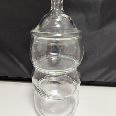 Princess House Heritage 3 Tier Stack-able Etched Covered Candy Dish #3 (DR)