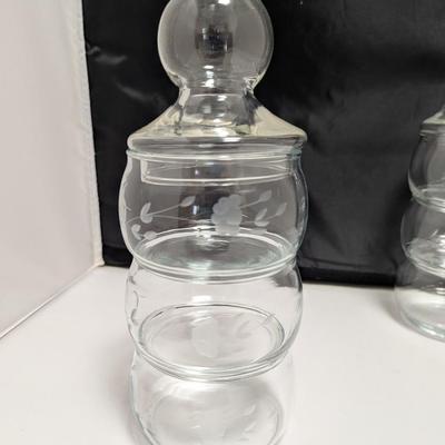Princess House Heritage 3 Tier Stack-able Etched Covered Candy Dish #3 (DR)