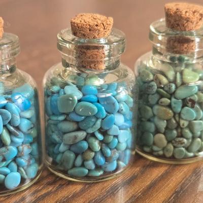 (3) Small Containers of Turquoise