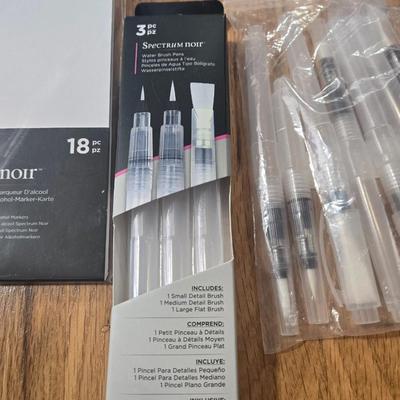 Watercolor Pens, Paper, Palette, Brush Cleaners