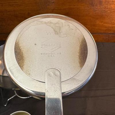 Vintage Wood & Stainless Steel Fondue Set