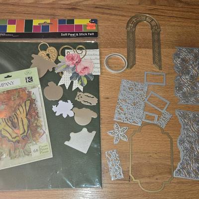 Art Making Supples- Felt, Paper Cut Outs, Metal Embossing Tools