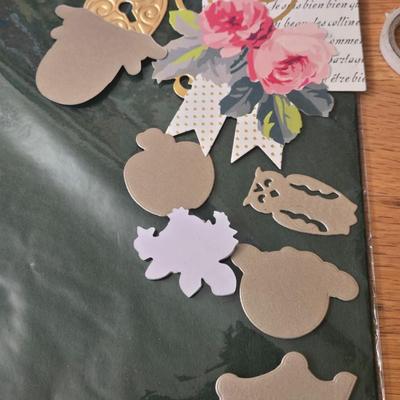 Art Making Supples- Felt, Paper Cut Outs, Metal Embossing Tools