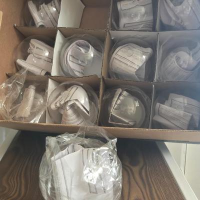 Box of New Plastic Snow Globe Making Containers