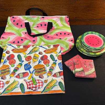 Lot of Festive Summer Decor and Tableware