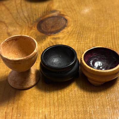 Lot of Small Wooden Trinkets and Souvenirs