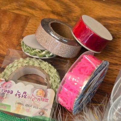 Feathers, Ribbon, Blanket Metal Jewelry Plate, and Dragonflies