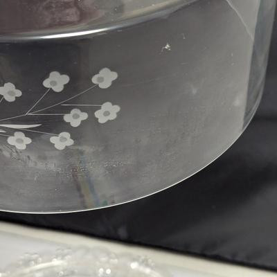 Walther Glass Carmen Mikasa Crystal Cake Plate With Etched Dome #8 (DR)