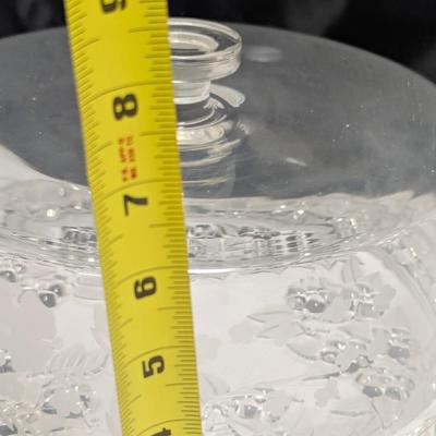 Walther Glass Carmen Mikasa Crystal Cake Plate With Etched Dome #8 (DR)