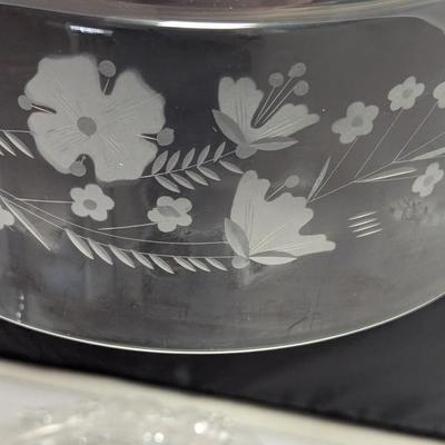 Walther Glass Carmen Mikasa Crystal Cake Plate With Etched Dome #8 (DR)