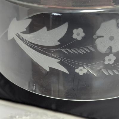 Walther Glass Carmen Mikasa Crystal Cake Plate With Etched Dome #8 (DR)