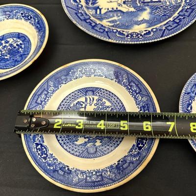 Antique Blue Willow Plates by RC Union and Homer Laughlin
