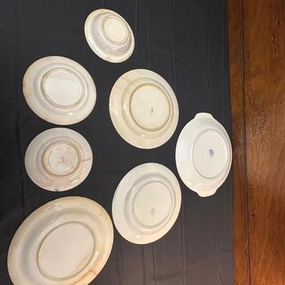 Antique Blue Willow Plates by RC Union and Homer Laughlin