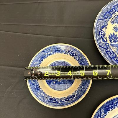 Antique Blue Willow Plates by RC Union and Homer Laughlin