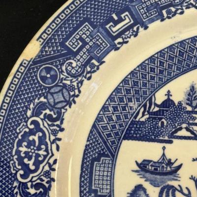 Antique Blue Willow Plates by RC Union and Homer Laughlin