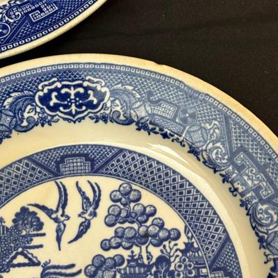 Antique Blue Willow Plates by RC Union and Homer Laughlin