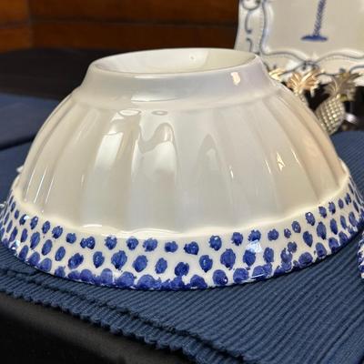 Lot Blue & White South Carolina Kitchen and Dining Items