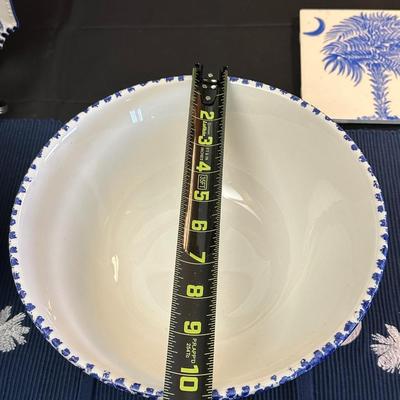 Lot Blue & White South Carolina Kitchen and Dining Items