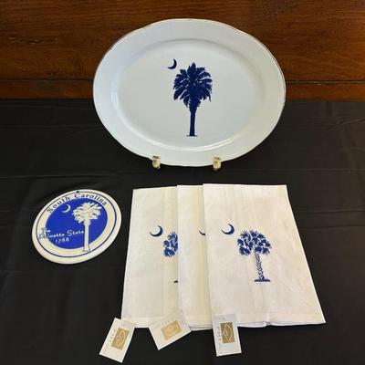 South Carolina, Palmetto State Emblem Plates, Napkins and More