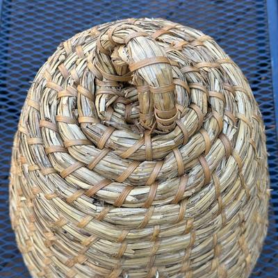 Handwoven Straw Beehive