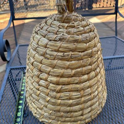 Handwoven Straw Beehive