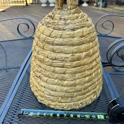 Handwoven Straw Beehive