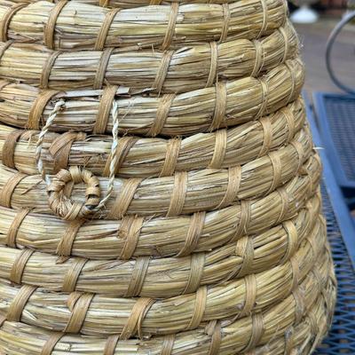 Handwoven Straw Beehive