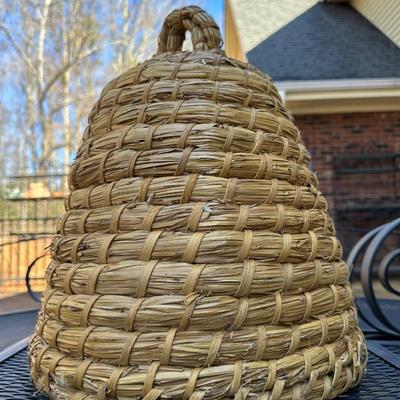 Handwoven Straw Beehive