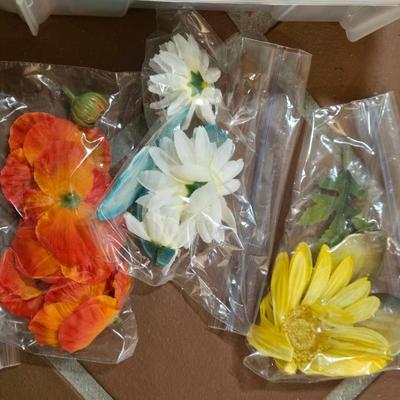 Faux Flowers and Butterflies and Dragonflies