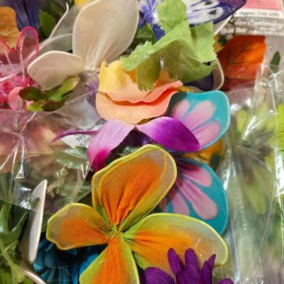 Faux Flowers and Butterflies and Dragonflies