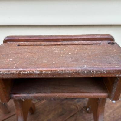 Vintage Miniature School Wooden Benches and Bell