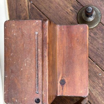 Vintage Miniature School Wooden Benches and Bell