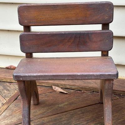 Vintage Miniature School Wooden Benches and Bell