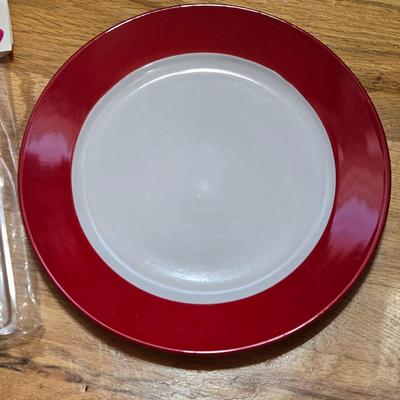 Valentine's Day Heart Molds, Red & White Plate, & Rise Napkins