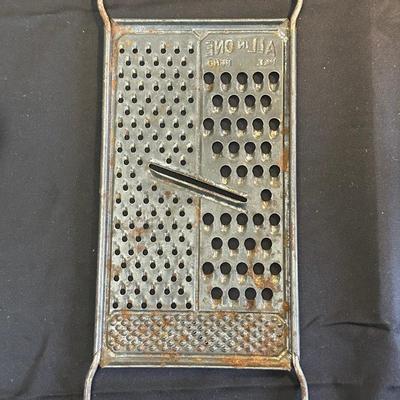 Vintage Kitchen Utensils and Cast Iron Corn Plate