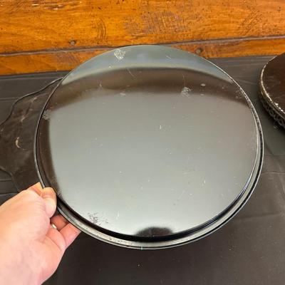 Vintage Hand Painted Toleware Plates and Stile Florentine Plate