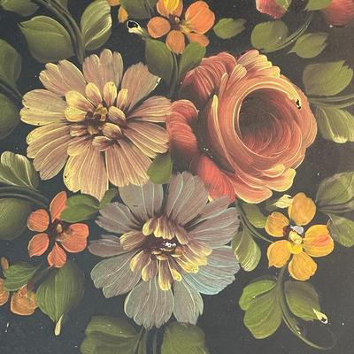 Vintage Hand Painted Toleware Plates and Stile Florentine Plate