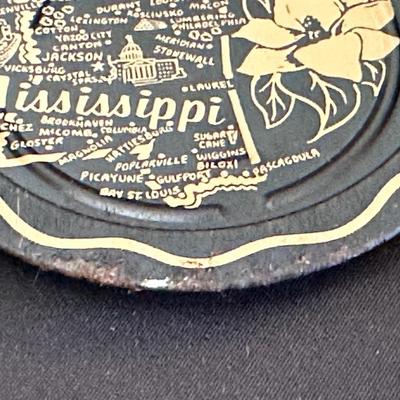 Vintage Hand Painted Toleware Plates and Stile Florentine Plate