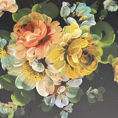 Vintage Hand Painted Toleware Plates and Stile Florentine Plate