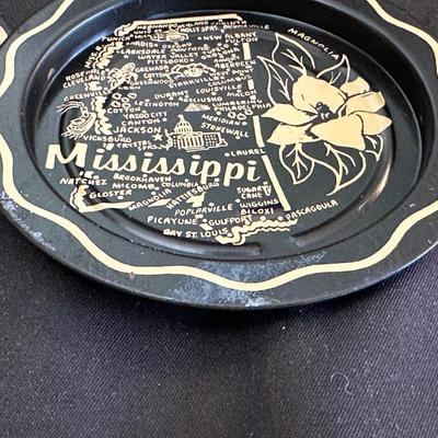 Vintage Hand Painted Toleware Plates and Stile Florentine Plate